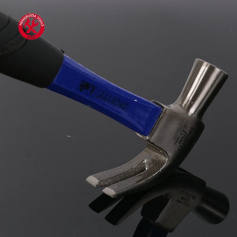 British Type Claw Hammer with Fiberglass Handle