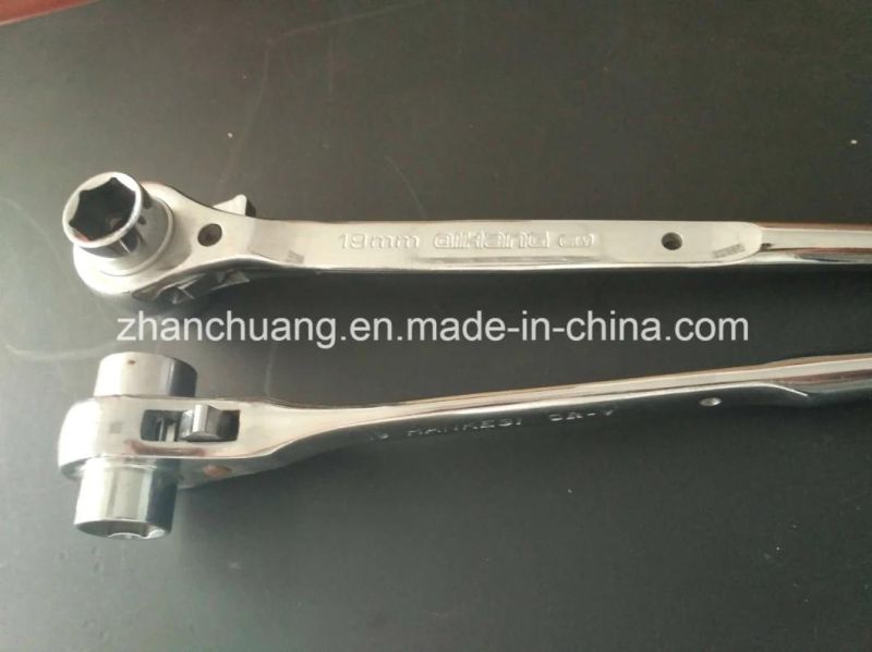 Carbon Steel Double Socket Ratchet Wrench