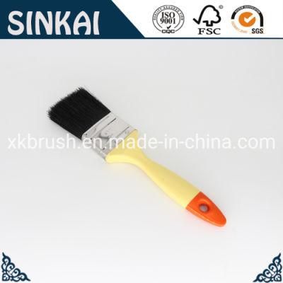 Black Bristle Plastic Handle Paint Brush with Red Edge