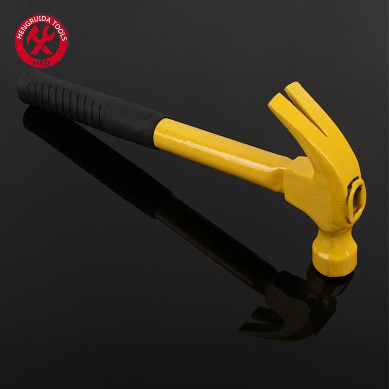 Claw Hammer Steel Tubular Handle Yellow Painted