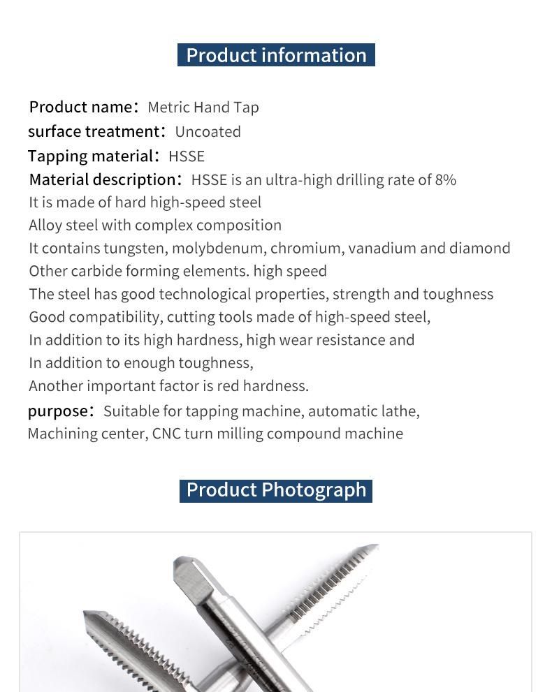 St Unc6-32 Hsse-M35 Insert Straight Groove Taps St Unc Unf 2-56 4-40 6-32 8-32 10-32 10-24 1/4 Machine Thread Screw Tap