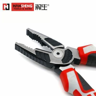 Professional Combination Pliers, Diagonal Cutting Pliers, Hand Tool, Tools, Made of Cr-V, with TPR Handles, High Leverage Pliers, Labor-Saving Pliers