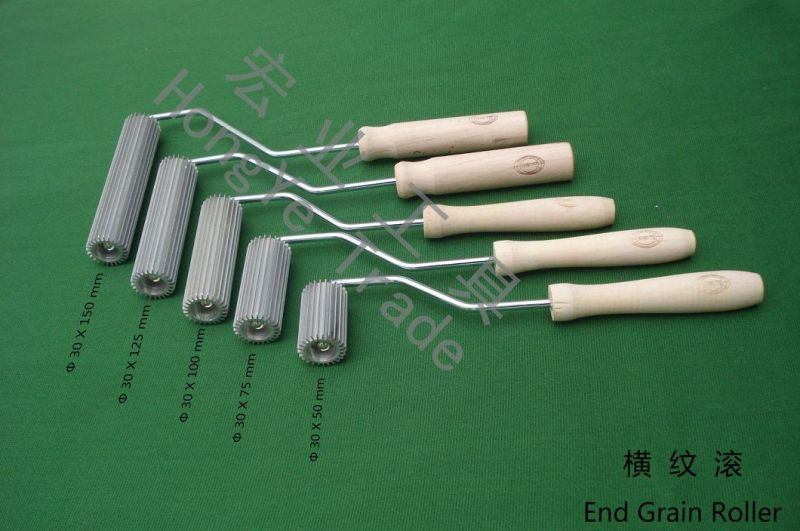 Customized Zinc Plated Plastic Handle Aluminum Paddle Roller for FRP Laminating