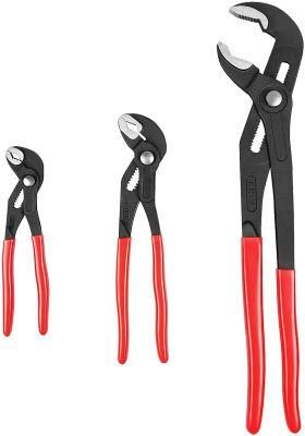 Water Pump Pliers Set. Plumbing Pliers 3 Pieces Kitbag Set. 7-Inch, 10-Inch and 16-Inch Push Button Quick Adjust Tongue and Groove Pliers Set