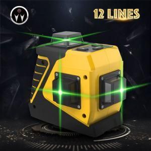 3D 12 Line 360 Cross Floor Self Leveling Degree Green Digital Laser Level