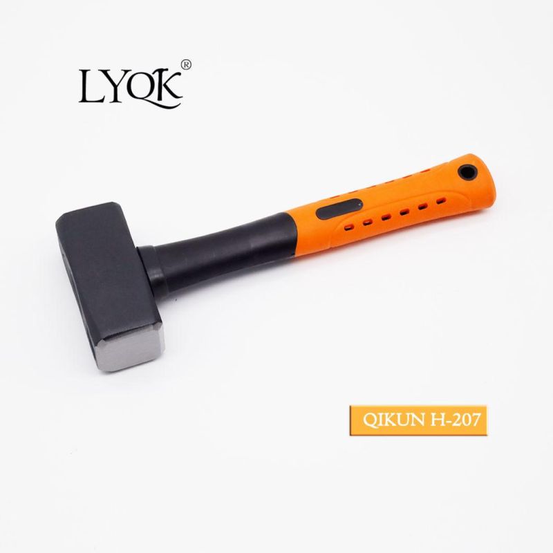 H-205 Construction Hardware Hand Tools Plastic Coated Handle German Type Stoning Stone Hammer