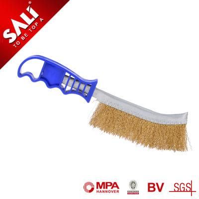 Sali Good Quality BBQ Knife Plastic Hand Crimped Wire Brush