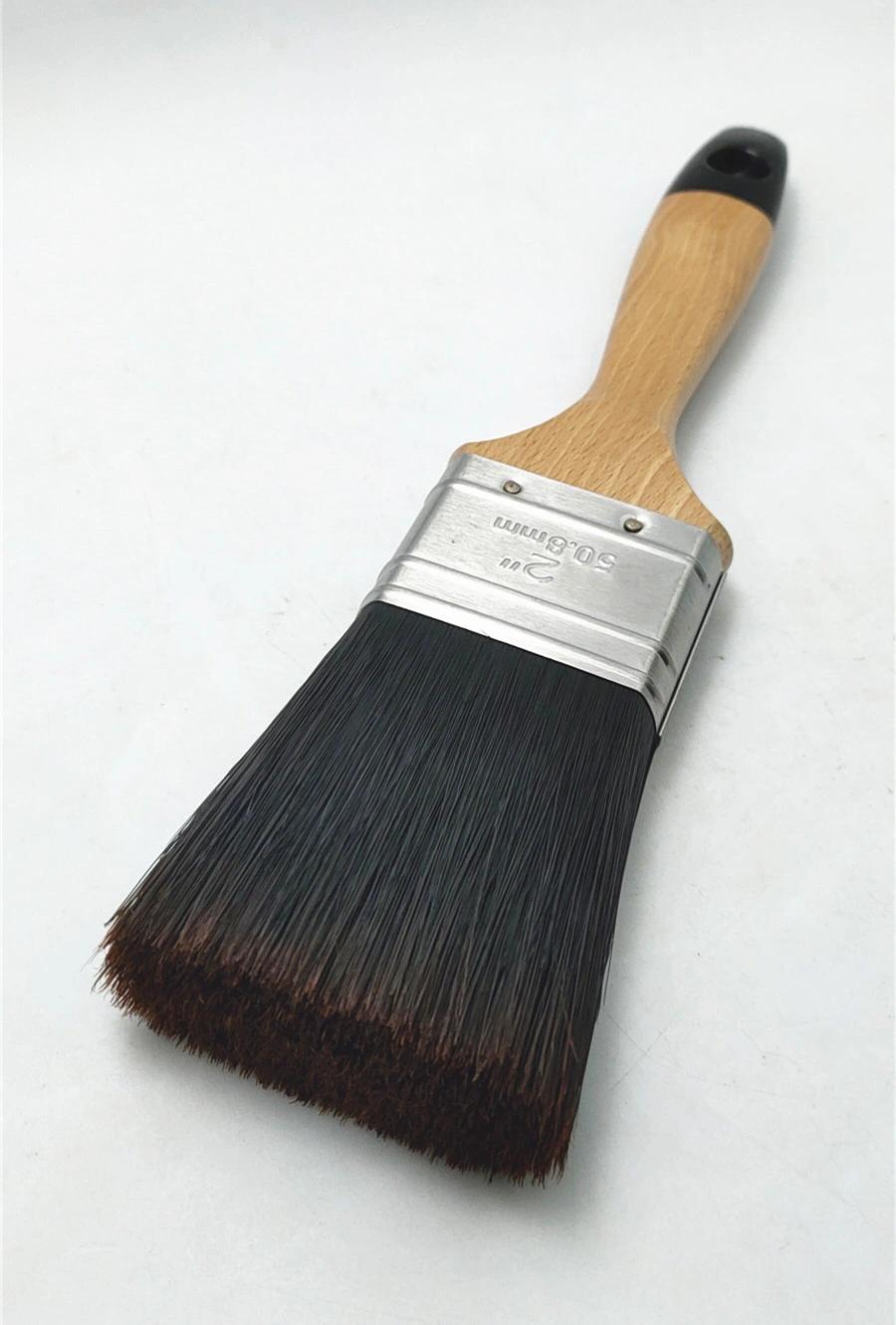 Factory Produces High Quality Paint Brush with Round Wooden Handle