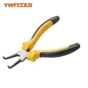 7&quot; Internal Circlip Pliers Bent Tips with Bi-Color Rubber Handle