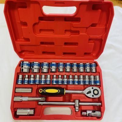 32 PCS Socket Wrench Set Ratchet Hand Tools Suit Cr-V Sleeve Maintenance Tools