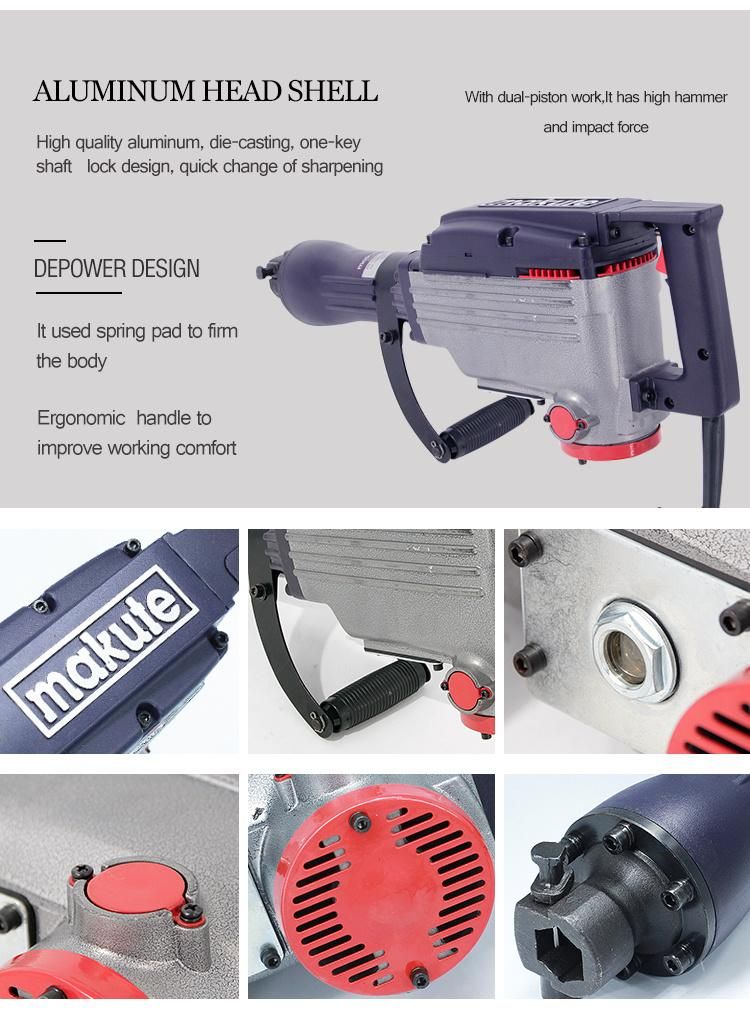 2200W 85mm Electric Power Tools Demolition Hammer Drill (DH65)