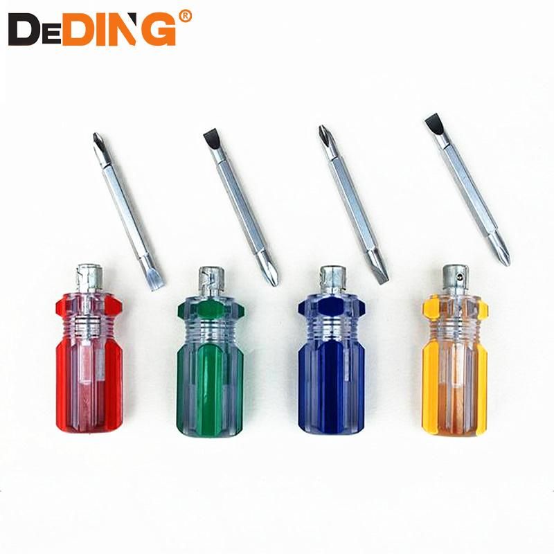Factory Price Transparent Handle Strong Magnetic Steel Blade Screw Driver