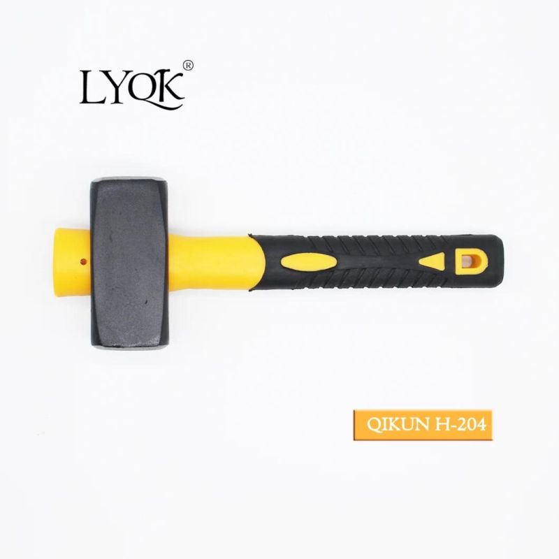 H-204 Construction Hardware Hand Tools Plastic Coated Handle German Type Stoning Stone Hammer