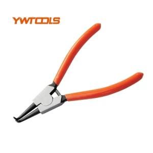7&quot; European-Style External Circlip Pliers Bent Tips with PVC Handle