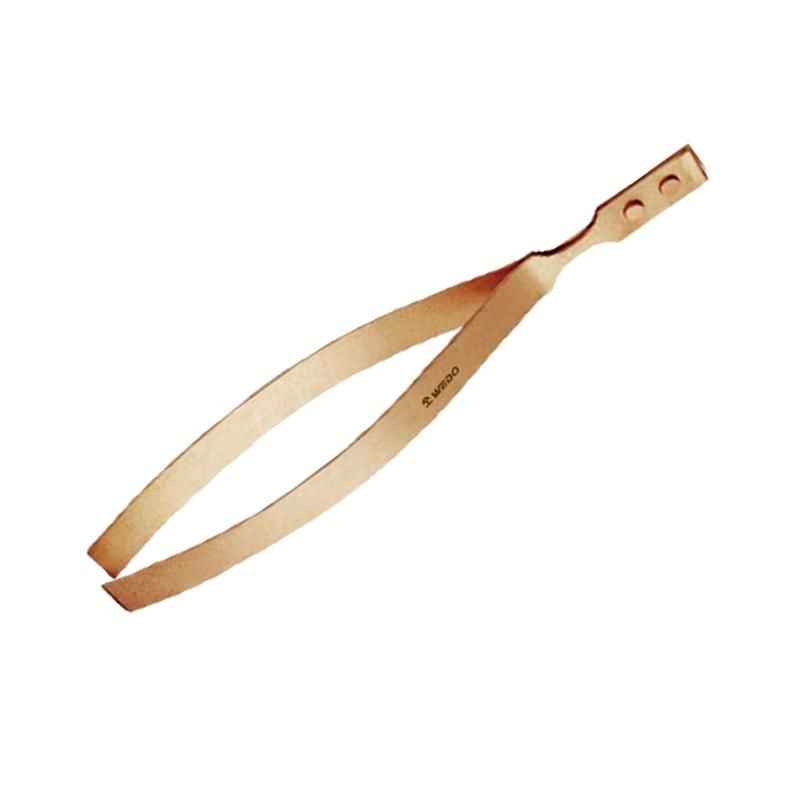 WEDO Beryllium Copper Non Sparking/Magetic Tweezers, Flat Nose
