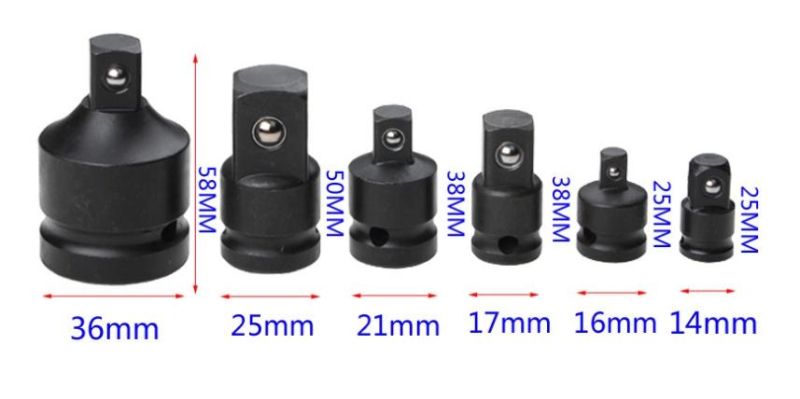 6PCS Professional Impact Socket Adaptor Tool Box Set (FY2106AP)