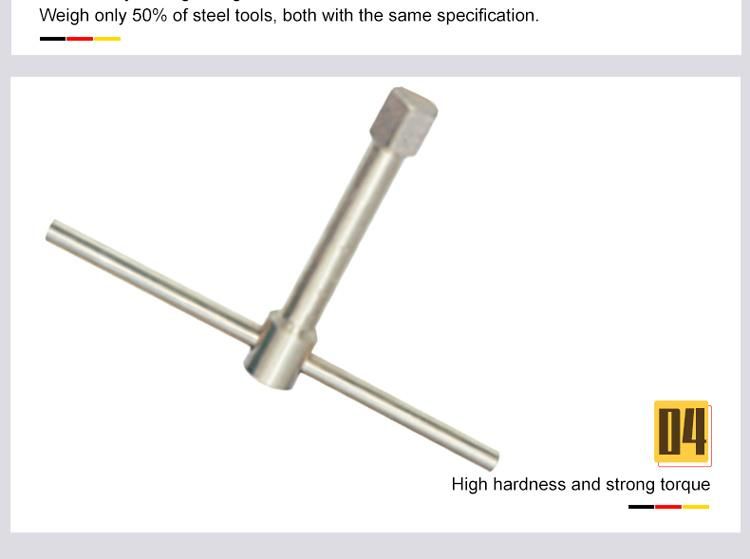 WEDO Titanium Spanner T-Type Sliding Hex Wrench Non-Magnetic Rust-Proof Corrosion Resistan