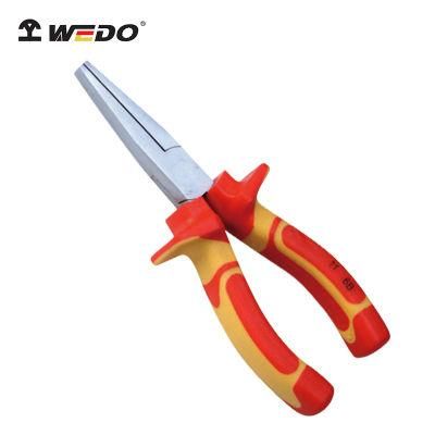WEDO VDE Certified 1000V Insulated Injection Flat Nose Pliers