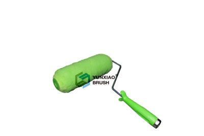 Green Polyester Paint Roller Brush with Plastic Handle