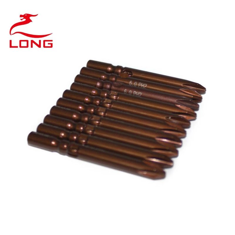 Impact Screwdriver Bits in Brown Finish Repair Hand Tools