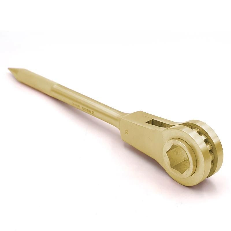 WEDO Non-Sparking Spanner Spark-Free Safety Ratchet Wrench Aluminium Bronze Handle