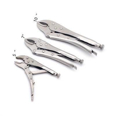 Carbon Steel, Curved Jaw, Nickel Plated, Straight Jaw, Round Jaw, Locking Pliers, Pliers, Chain Type Locking Pliers