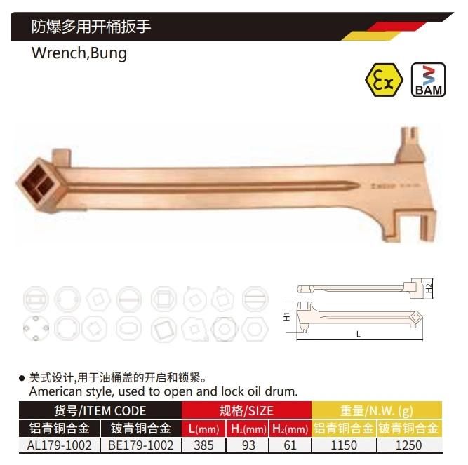 Wedo Manufacture Aluminium Bronze Non-Sparking Bung Wrench