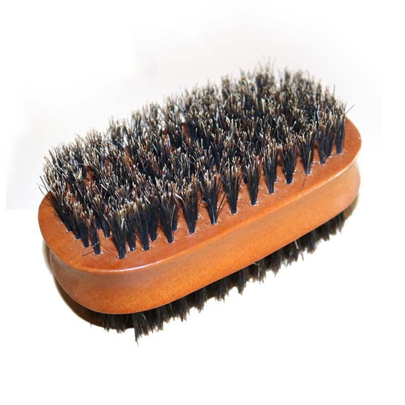 Wooden Handle Bristle Double Sided Shoe Brush