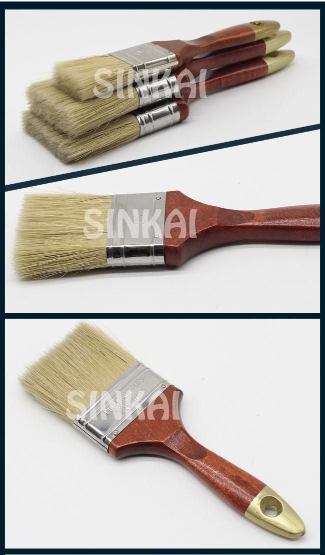 Natural Pig Hair Brush with Wooden Paint Brush
