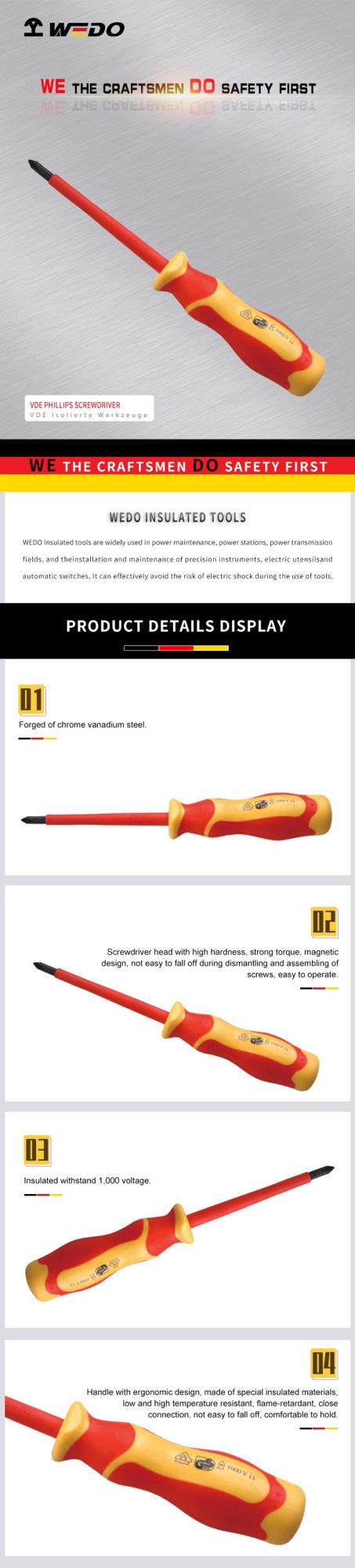 WEDO VDE Phillips Screwdriver