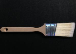 5 Inch White Bristles Mixed with Tapered Filaments Wooden Handle Brush Paint