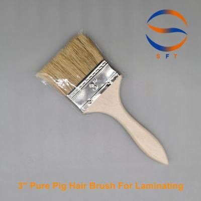 3&prime; &prime; Pure Pig Hair Chip Brush for Laminating Roller Brushes