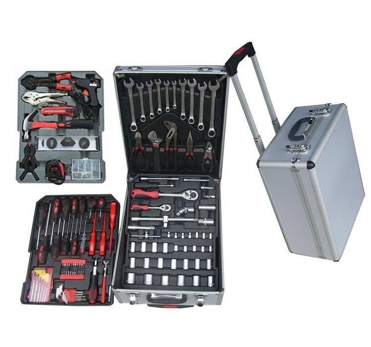 186PCS Popular Trolley Aluminium Case Home Hand Tool Set