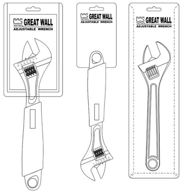 JIS CRV Material Adjustable Wrench, 6′′/8′′/10′′/12′′ Adjustable Spanner
