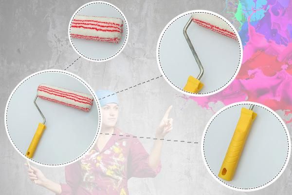 Factory Low Price High Quality Red Stripes Paint Roller Brush