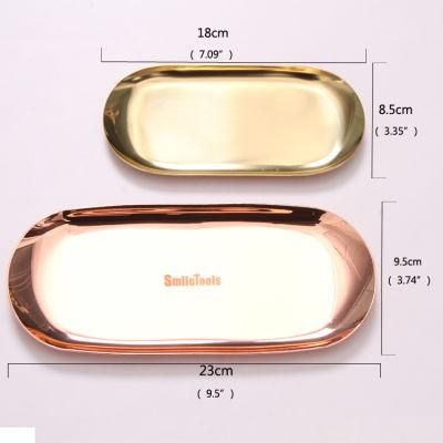 Large Middle Small Size Square Heat Shape Rose Gold Black Candle Tray