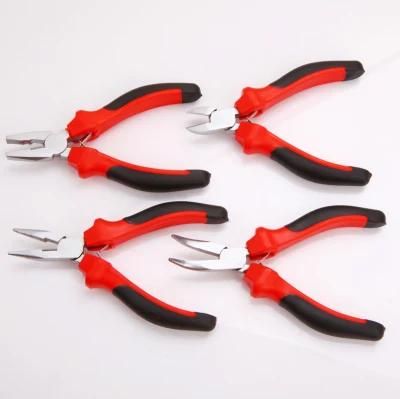 Professional Mini Pliers, Hand Tool, Hardware Tool, Mini Pliers, CRV or Carbon Steel, Nickel Plated, PVC Handle