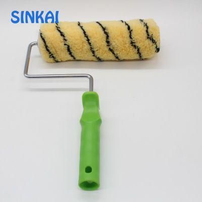 High Quality Pure Polyester Plastic Handle Multi-Sizes Paint Roller Brush