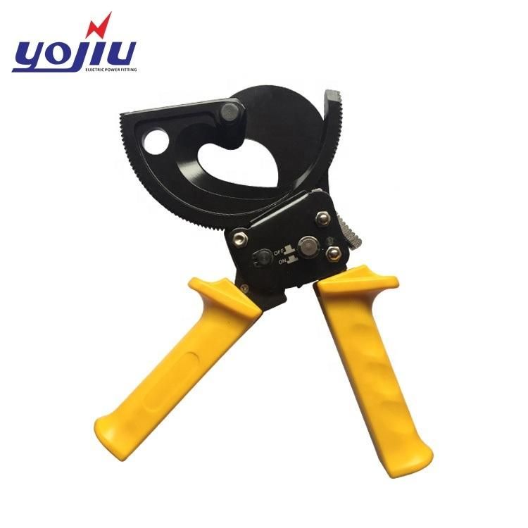 HS-500b Wholesale Adjustable Ratchet Type Cable Scissors Handle Fiber Optic Wire Pliers Round Cable Cutter