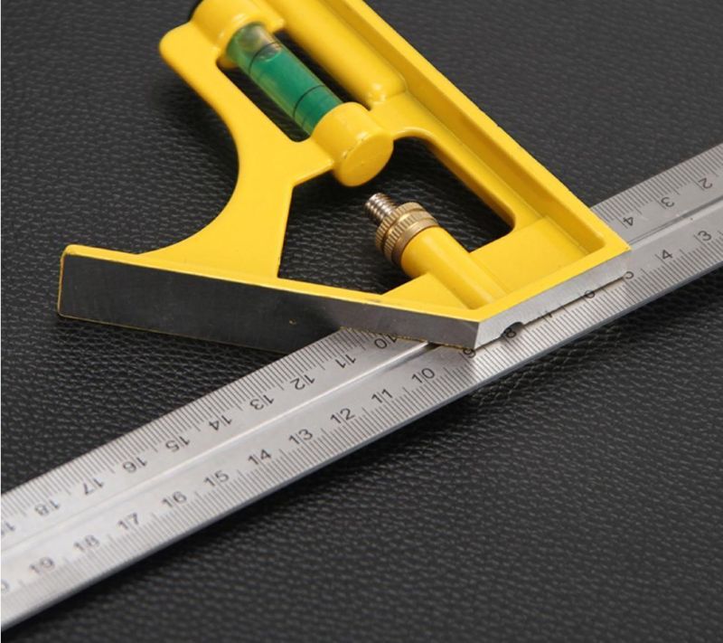 Horizontal Movable Square Aluminum Alloy 45 Degree Right Angle Ruler