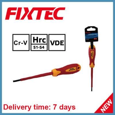 Fixtec Safety Hand Tools CRV 4mm 100mm Slotted Insulated Screwdriver Kit