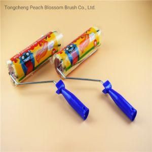The Latest Version of 2020 Factory Wholesale Hot Sale Cheap High Quality Blue Plastic Handle Yellow and Black Mixed Polyester Roller Brush