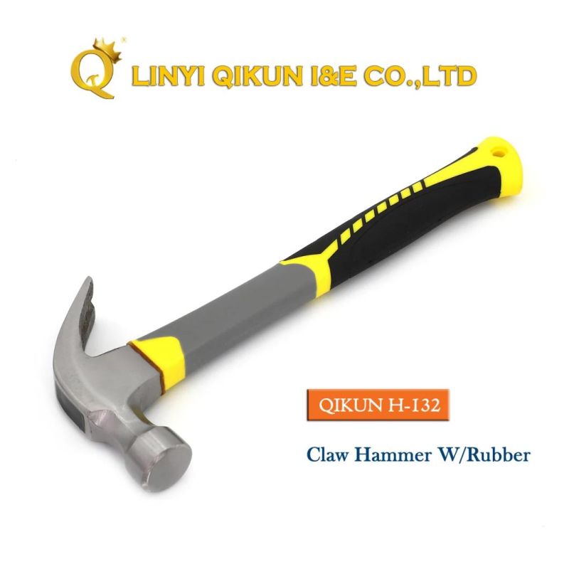 H-119 Construction Hardware Hand Tools American Type Claw Hammer with Fiberglass Handle