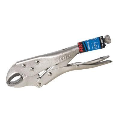 Fixtec Hand Tools High Carbon Steel Pliers 250mm 10inch Curved Jaw Lock Pliers