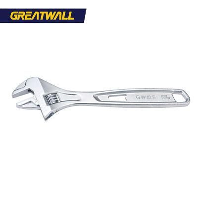 High Quality New Design Cr-V 8inch Chrome Plated Adjustable Wrench