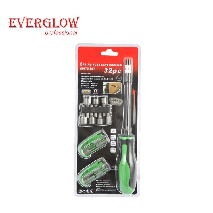 21PC Ratchet Screwdriver Bits and Nut Driver Set