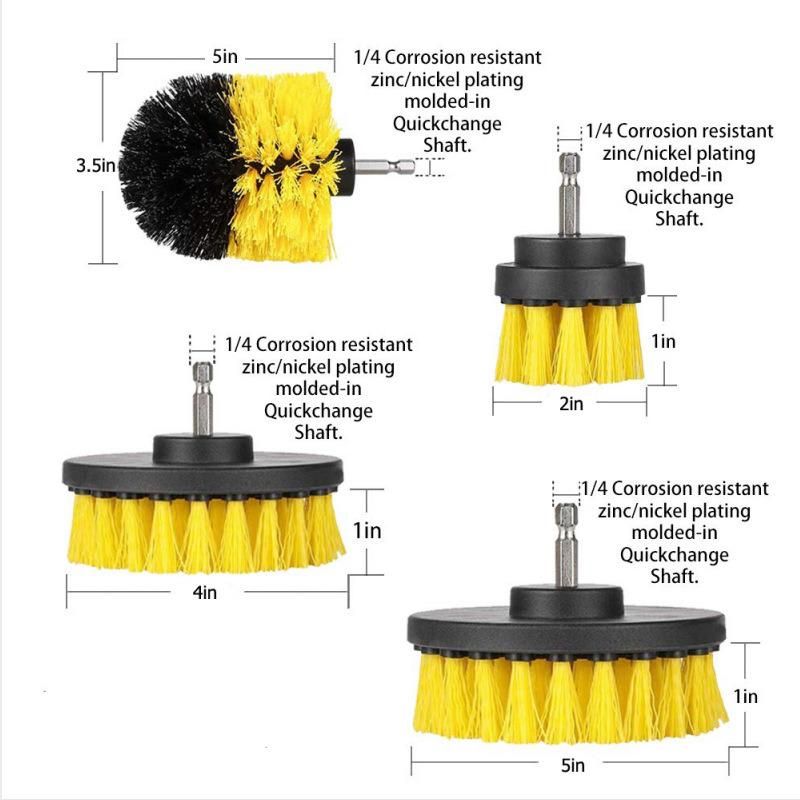 Electric Cleaning Brush 6-Piece Set Electric Drill Brush Head Set Floor and Wall Descaling and Polishing Cleaning Brush Head