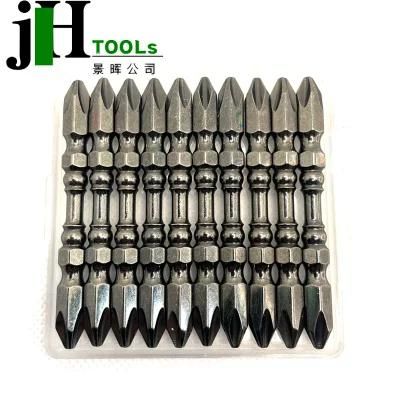 Black Nickel Finishing 65mm Magnetic Screwdriver Bit pH2 Cross S2 Screwdriver Aluminium Tools