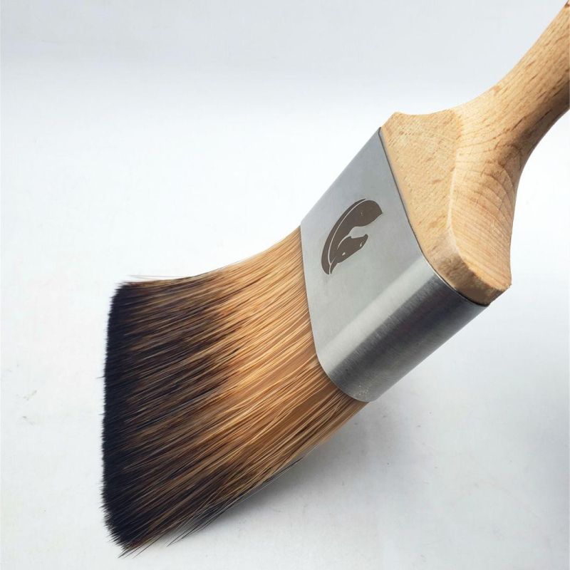 Polyester Angle Paint Brush with Wood handle Brush Set