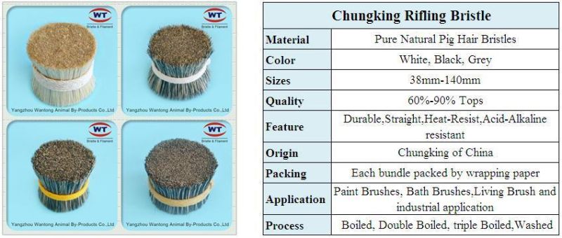 High Quality Natural Grey Rifling Bristles